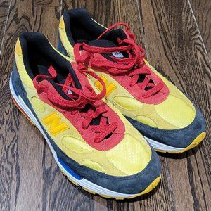 New Balance 992 "Atomic Yellow Red" Men's Sneaker - Size 11.5 - EUC